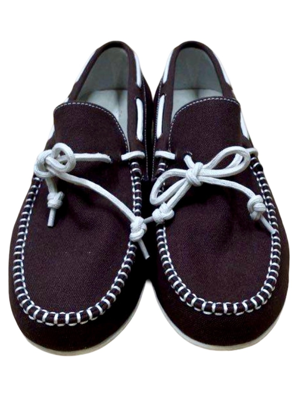 Cole Haan Grant Canvas Driver Brown White Men’s 10M